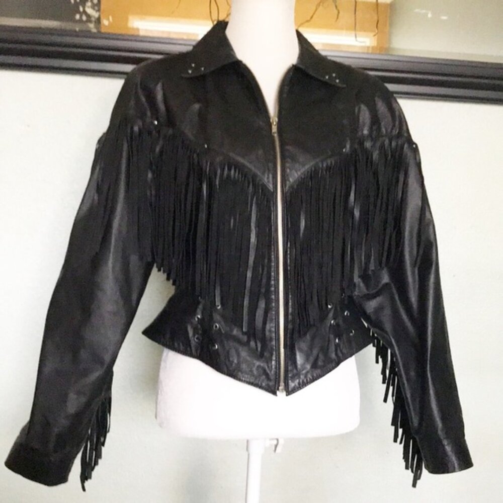cowgirl fringe leather jacket by Chia FREE SHIPPING